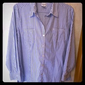Chico’s blue striped button up.